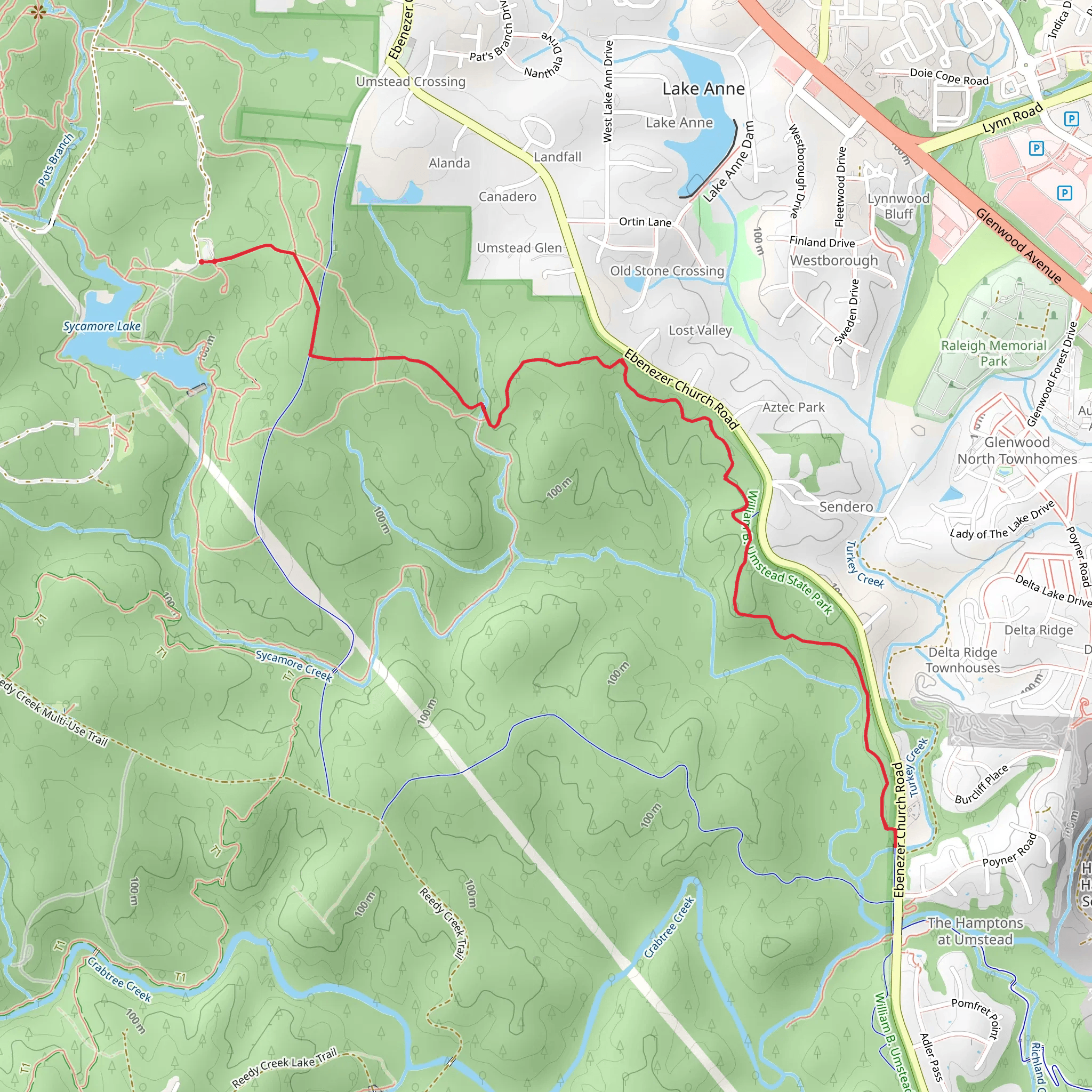 North Turkey Creek Trail mobile static map