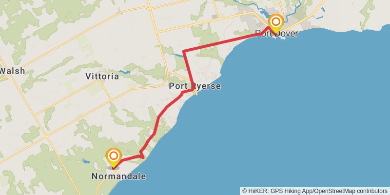 Waterfront Trail stage 42 Map