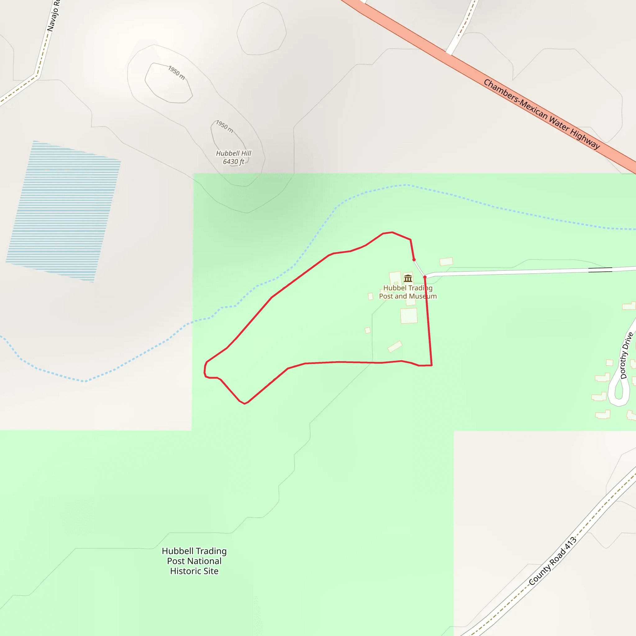 Hubbell Trading Post National Historic Site Loop mobile static map