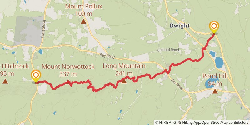 New England Trail stage 5 Map
