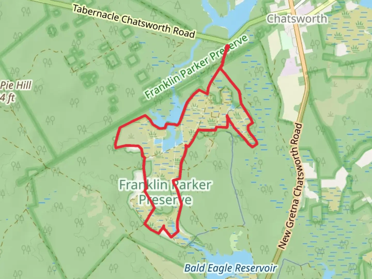An image depicting the trail Green Loop Trail and its surrounding area.