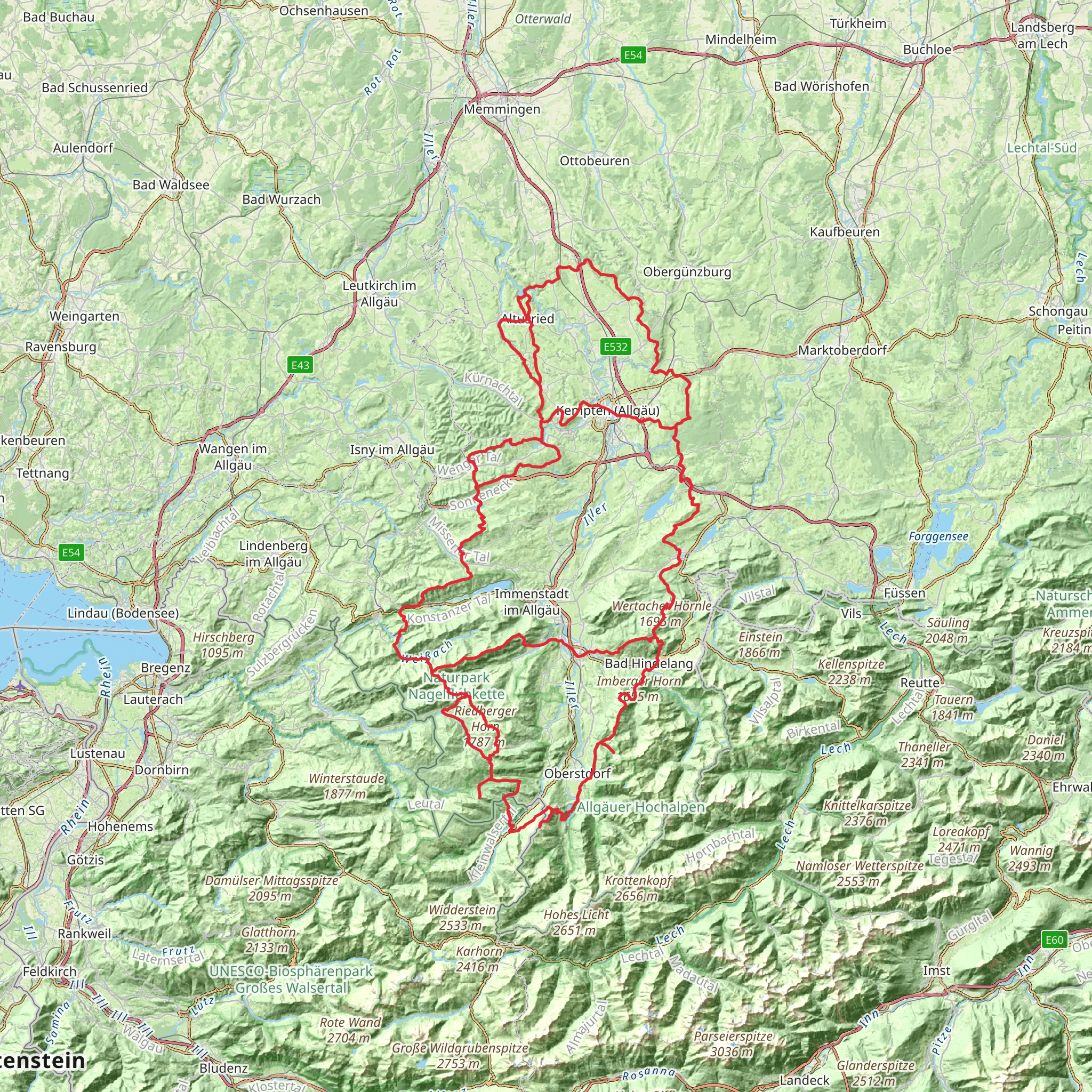 Oberallgäuer-Rundwanderweg mobile static map