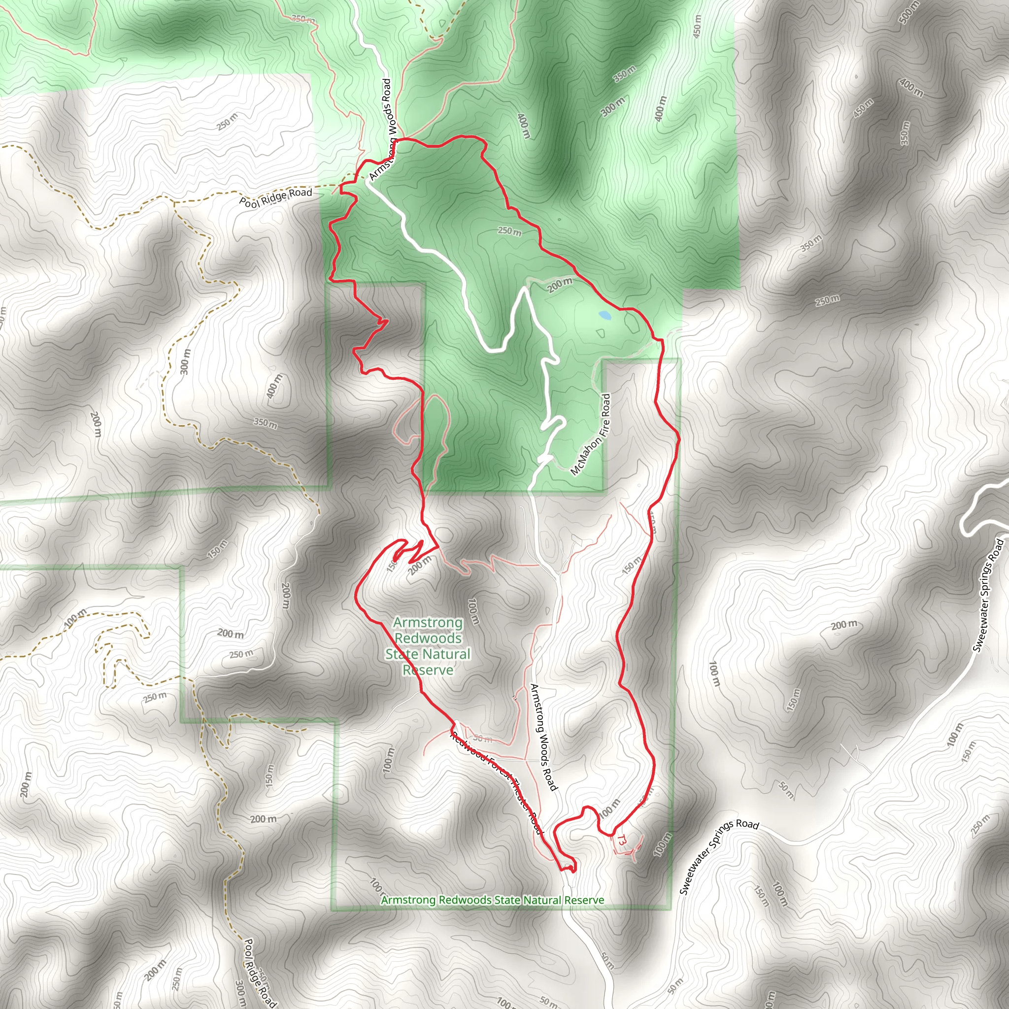 Pool Ridge and East Ridge Loop Trail mobile static map