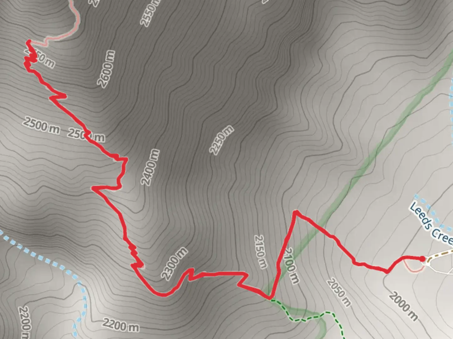 An image depicting the trail Oak Grove Trail Out and Back and its surrounding area.