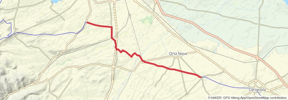 Via Francigena stage 143 Map
