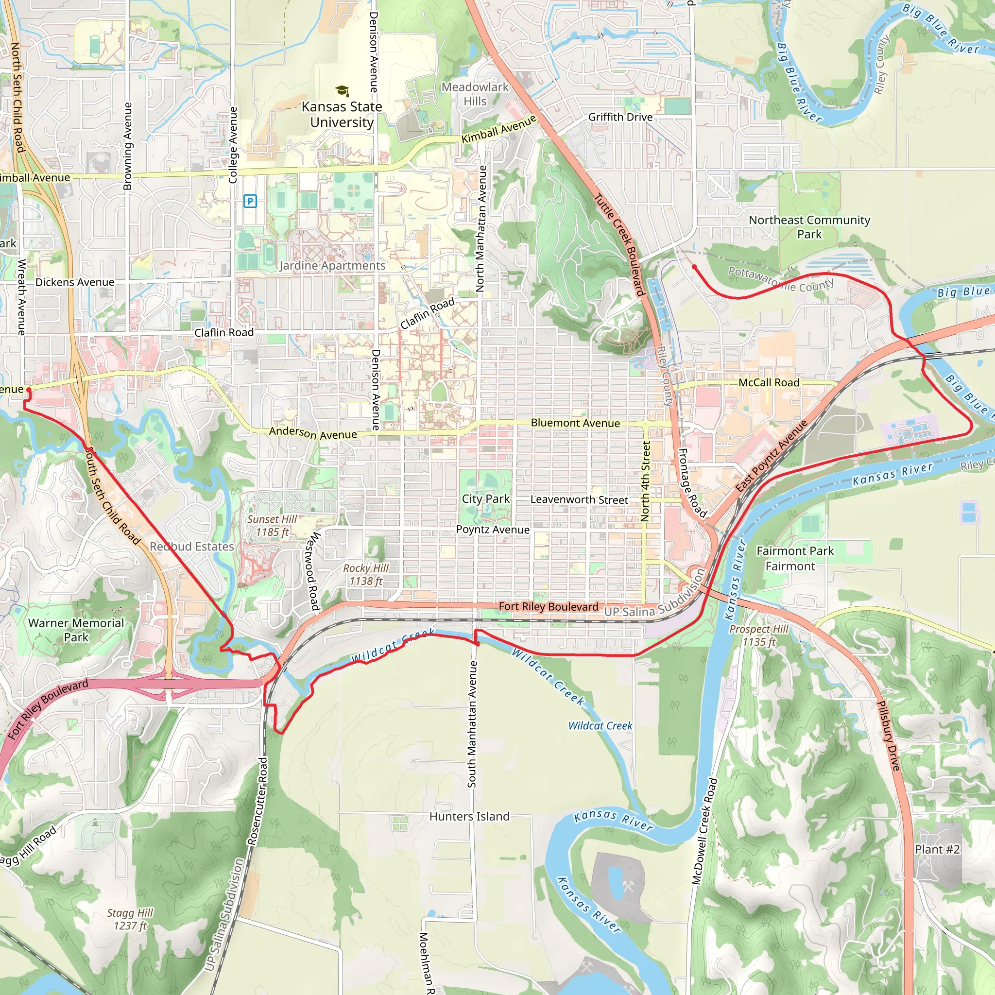 Linear Trail mobile static map