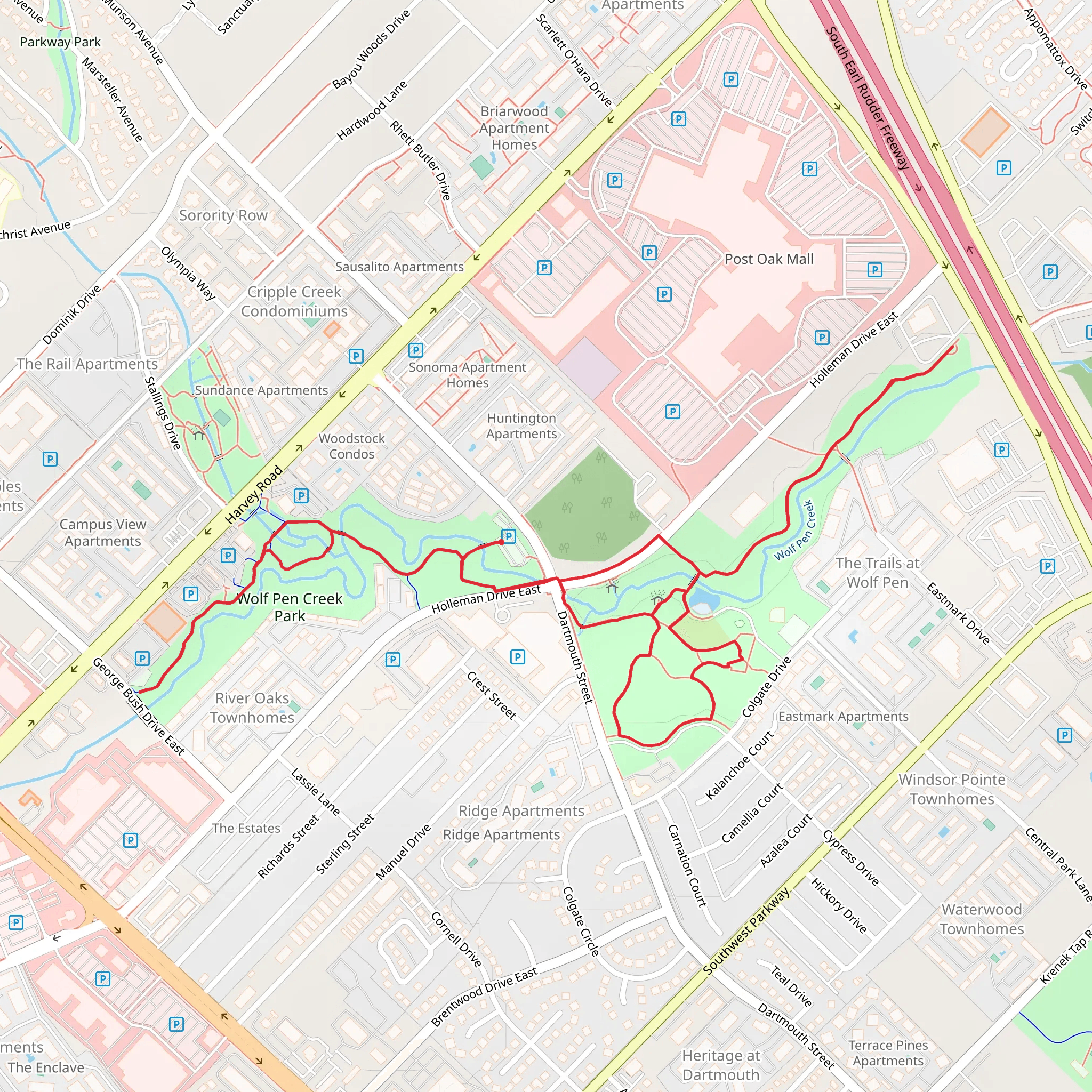 Wolfpen Creek Park Loop mobile static map