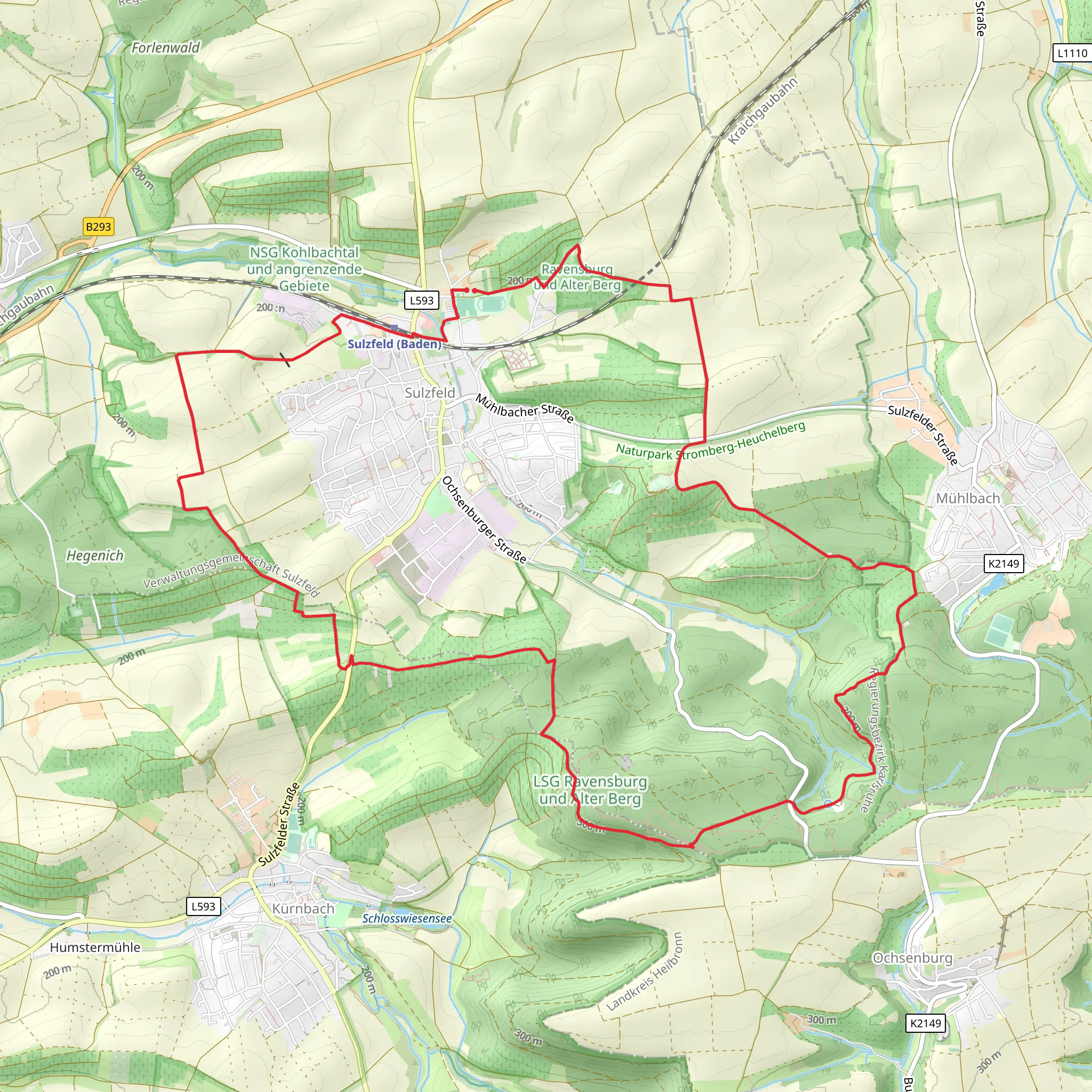 Sulzfeld Loop mobile static map
