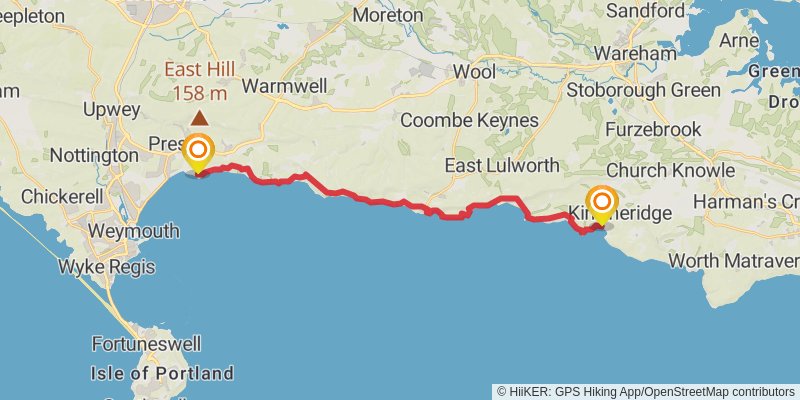 Plymouth to Dover Walk stage 17 Map