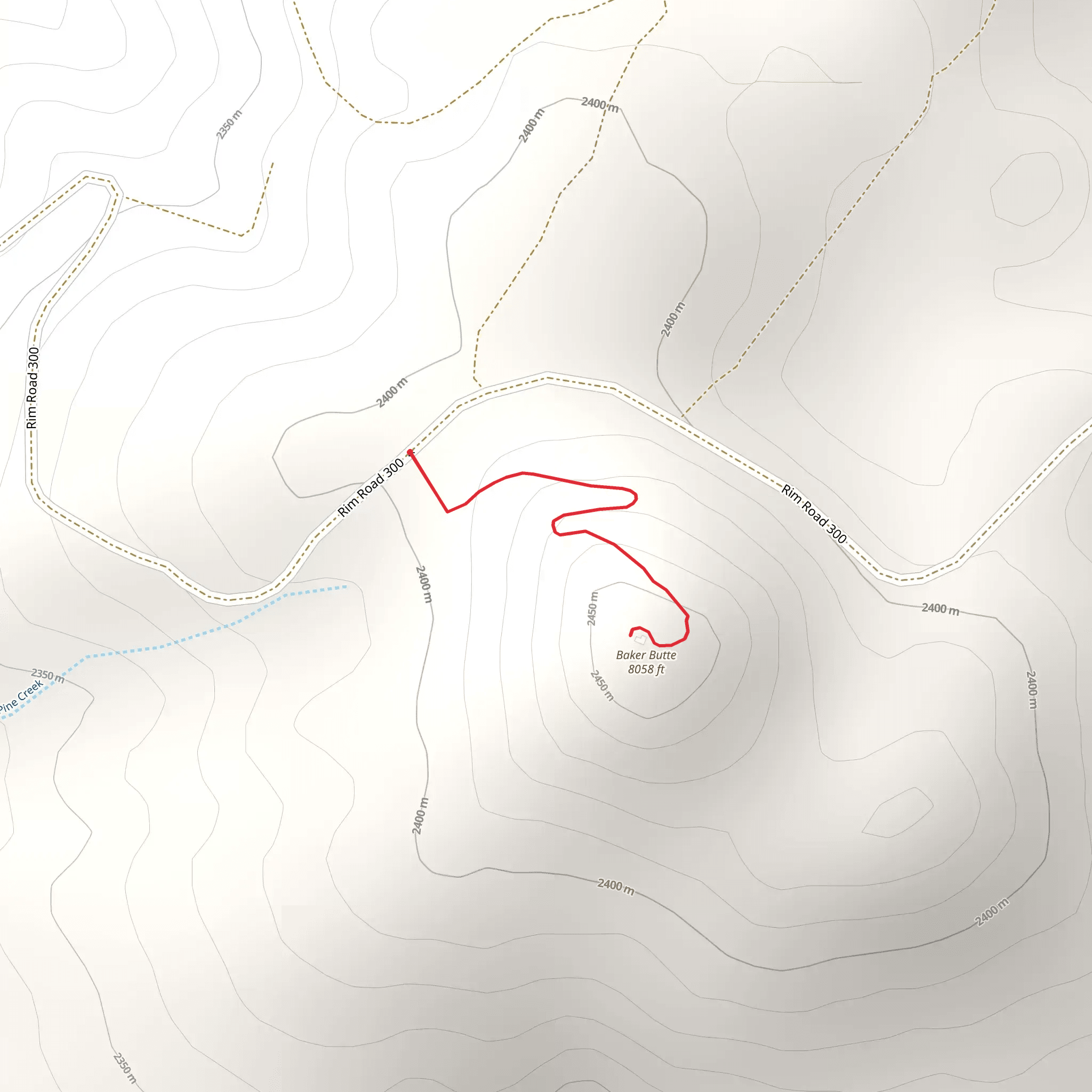 Forest Service Road 300B mobile static map