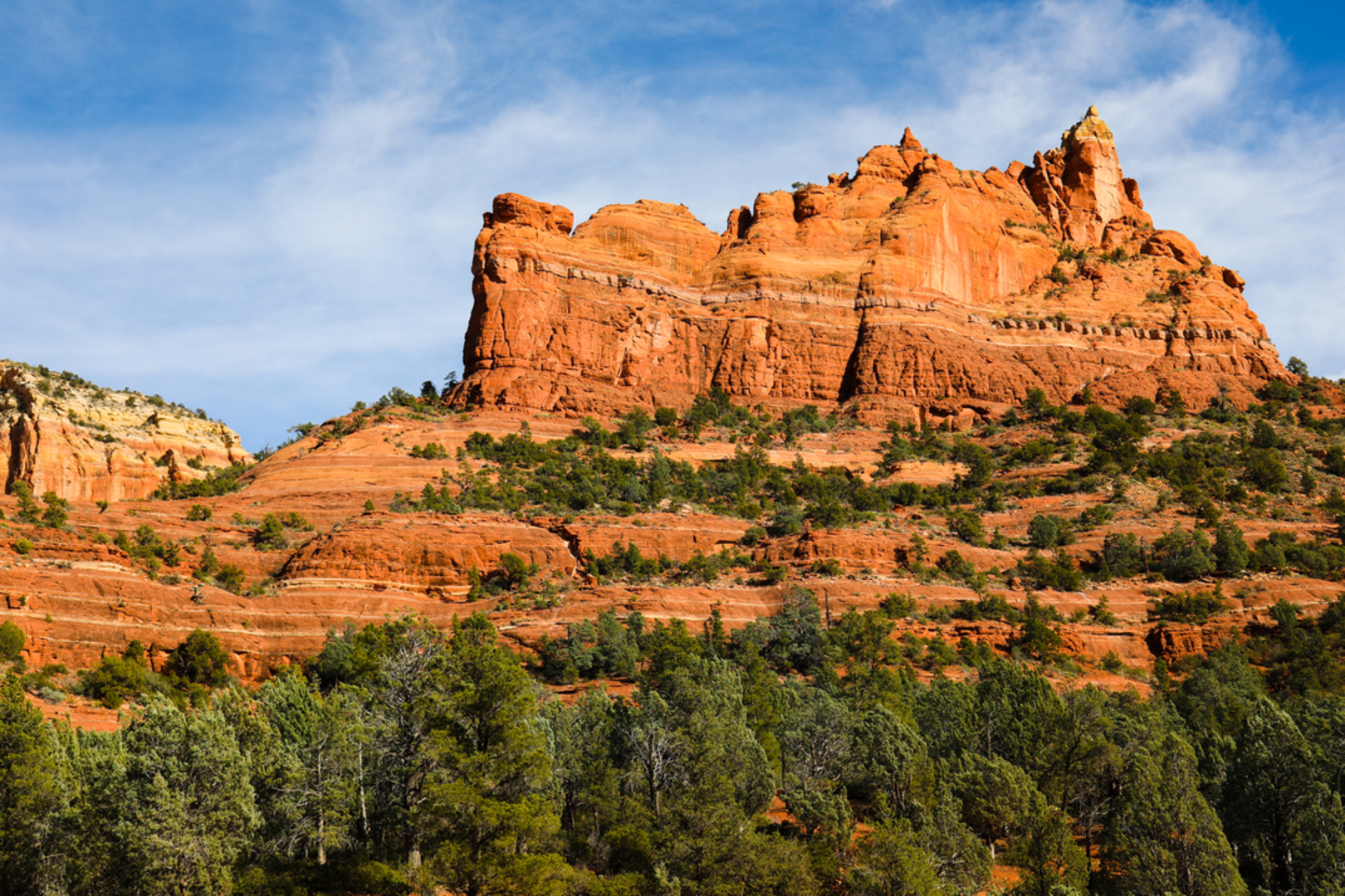 An image depicting the trail Brins Mesa Trail and its surrounding area.