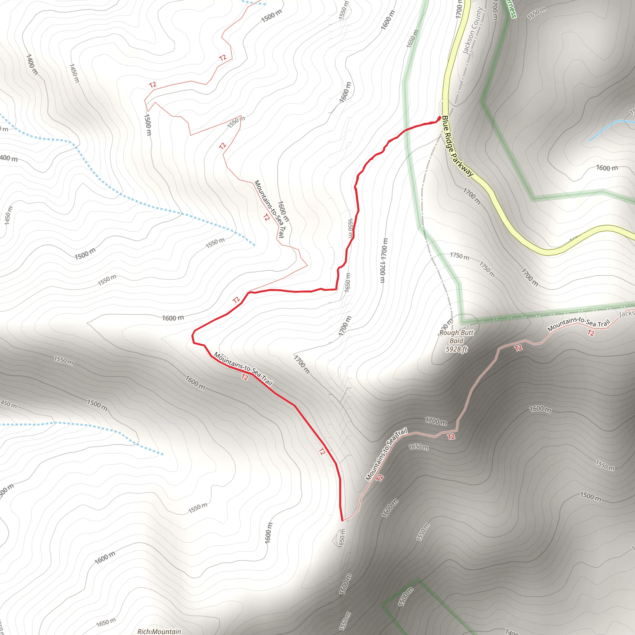 Bear Pen Gap Trail mobile static map
