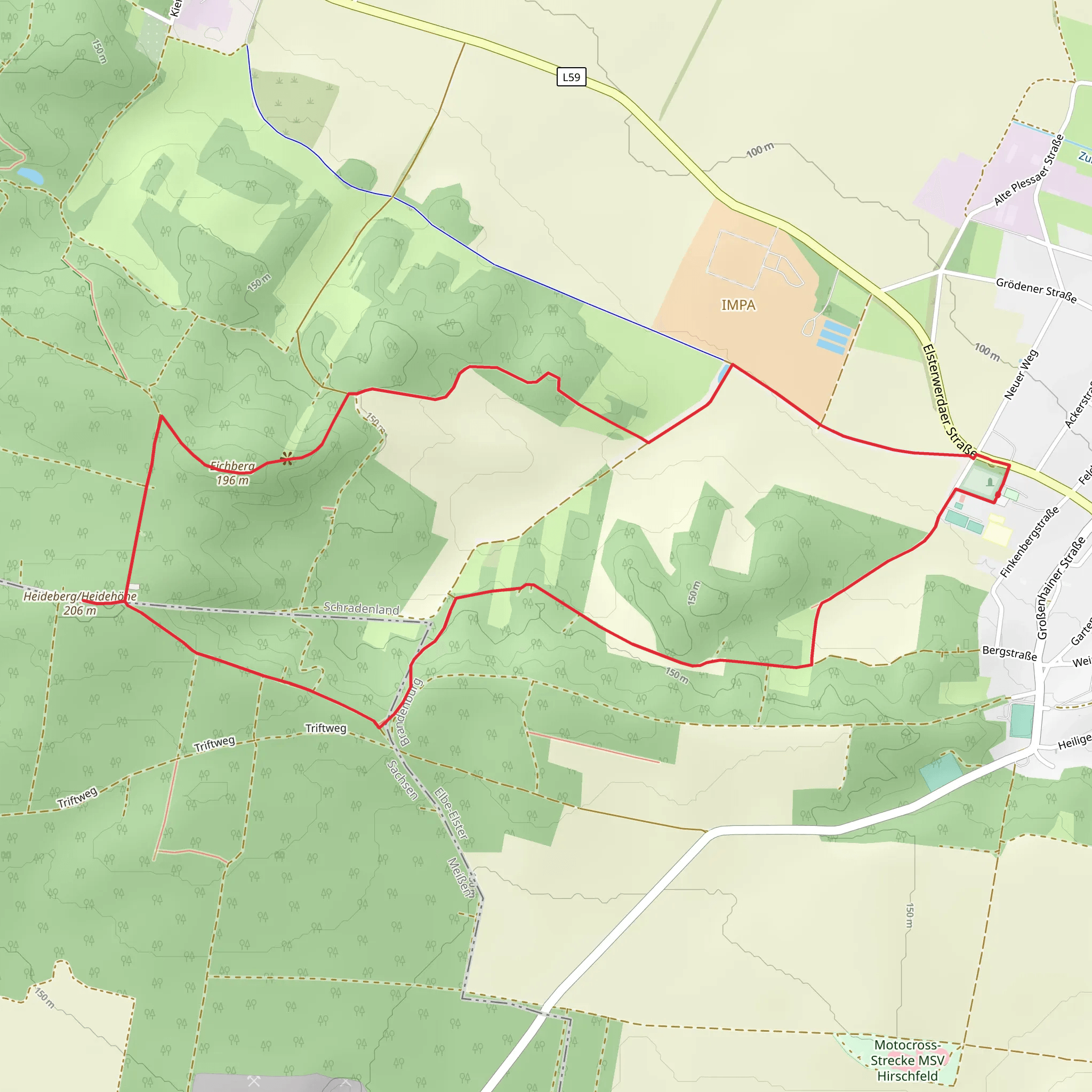 Heideberg Loop mobile static map