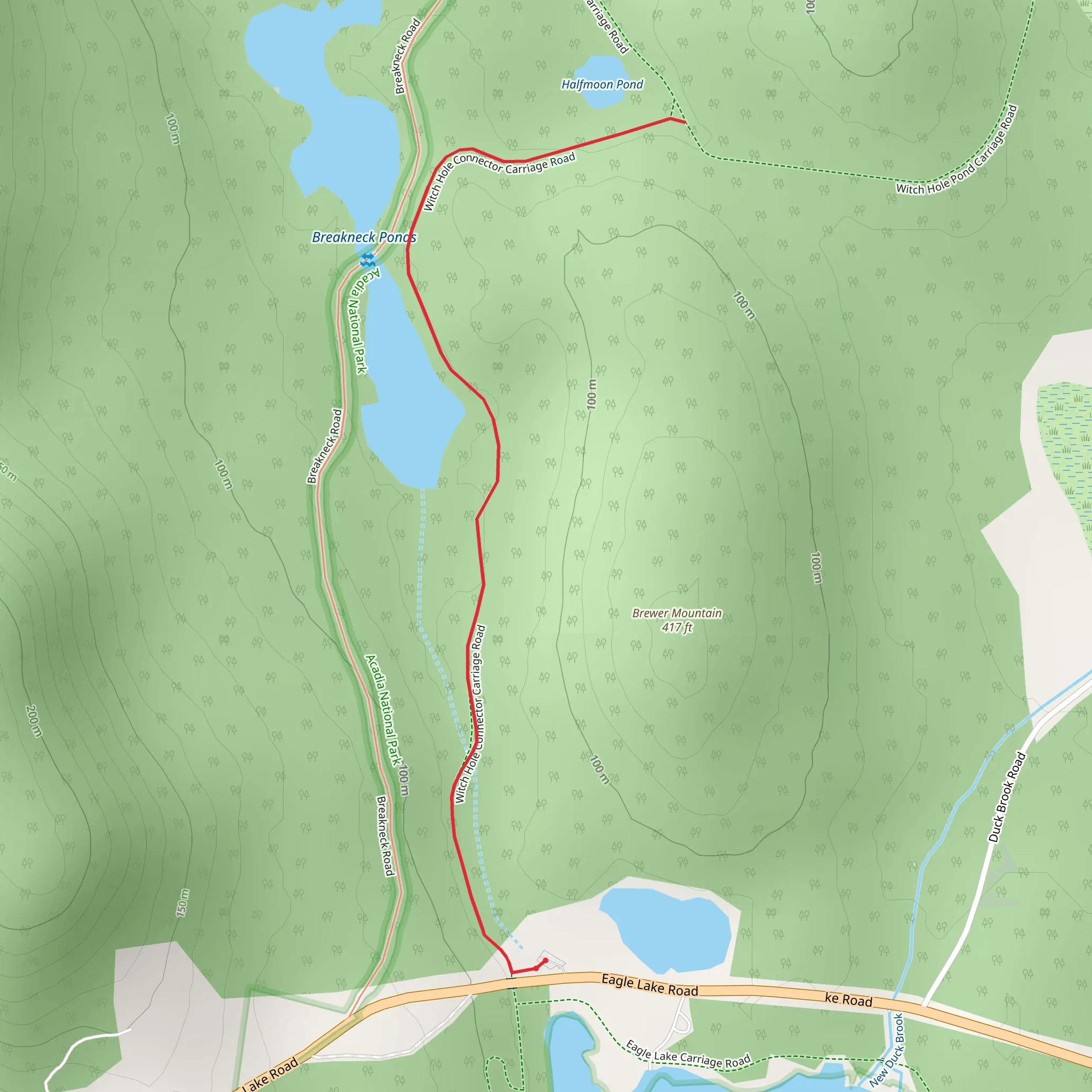 Witch Hole Connector Trail mobile static map