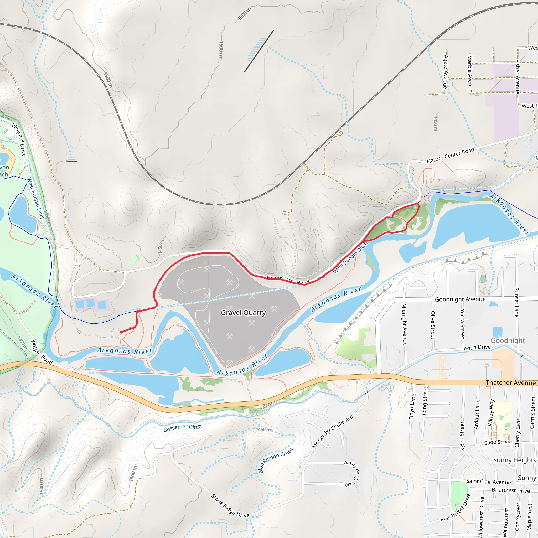 Arkansas River MUP Loop mobile static map