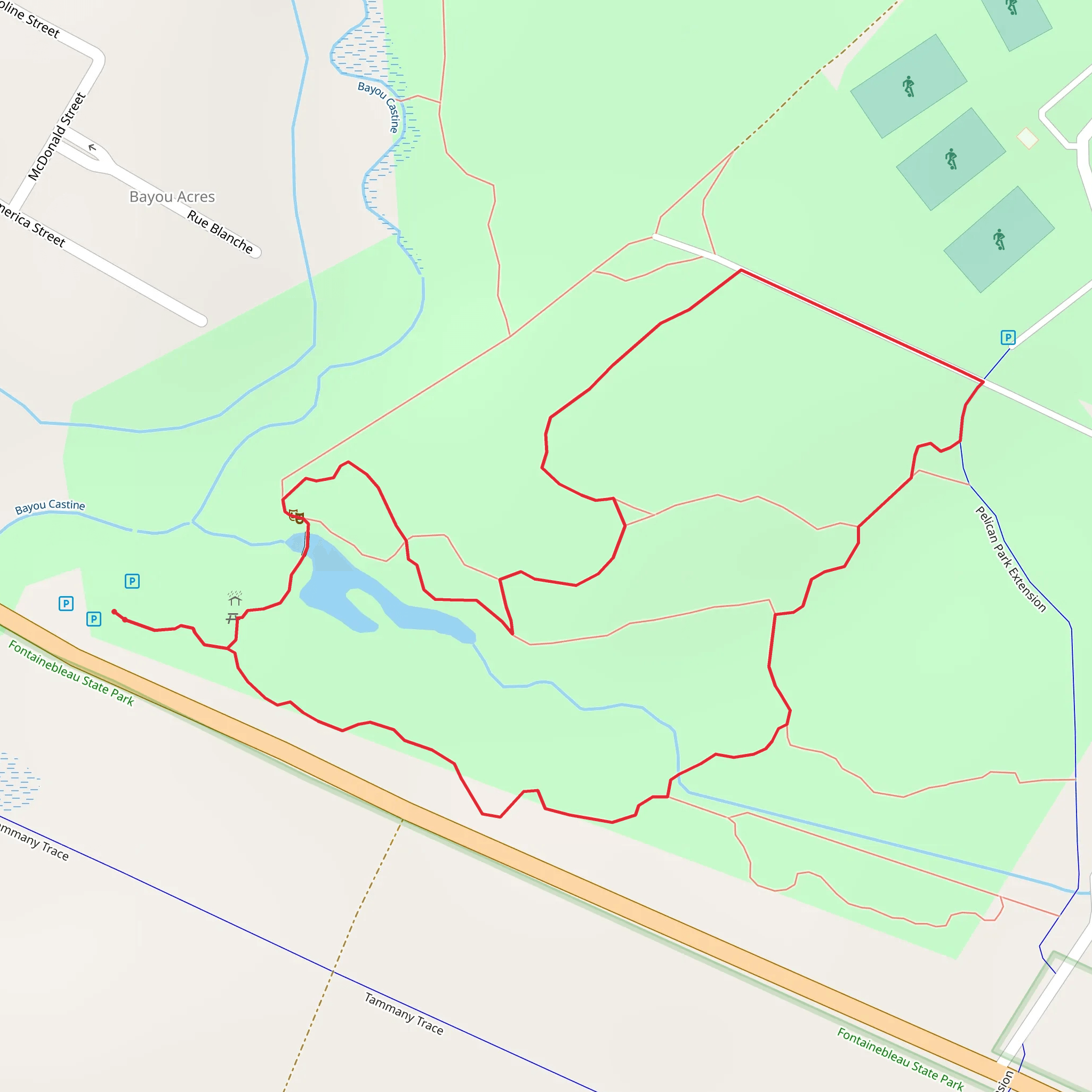 Northlake Nature Center Loop mobile static map