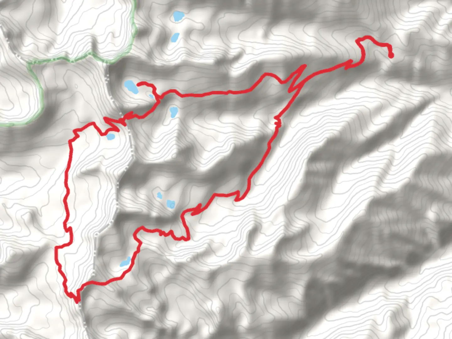 An image depicting the trail Upper Eagle Lake, Boiling Lake and Cooney Lake Loop via Eagle Lakes Trail and its surrounding area.