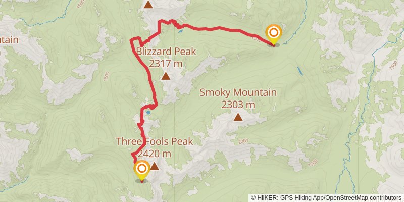Pacific Northwest Trail stage 56 Map