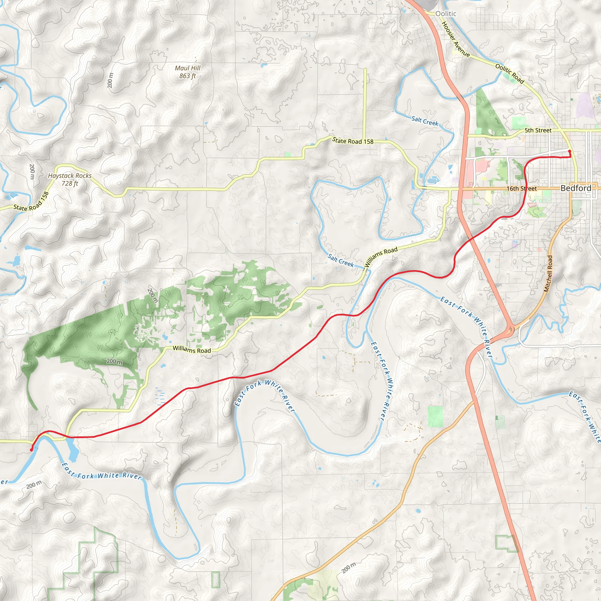 Milwaukee Road Transportation Trailway mobile static map
