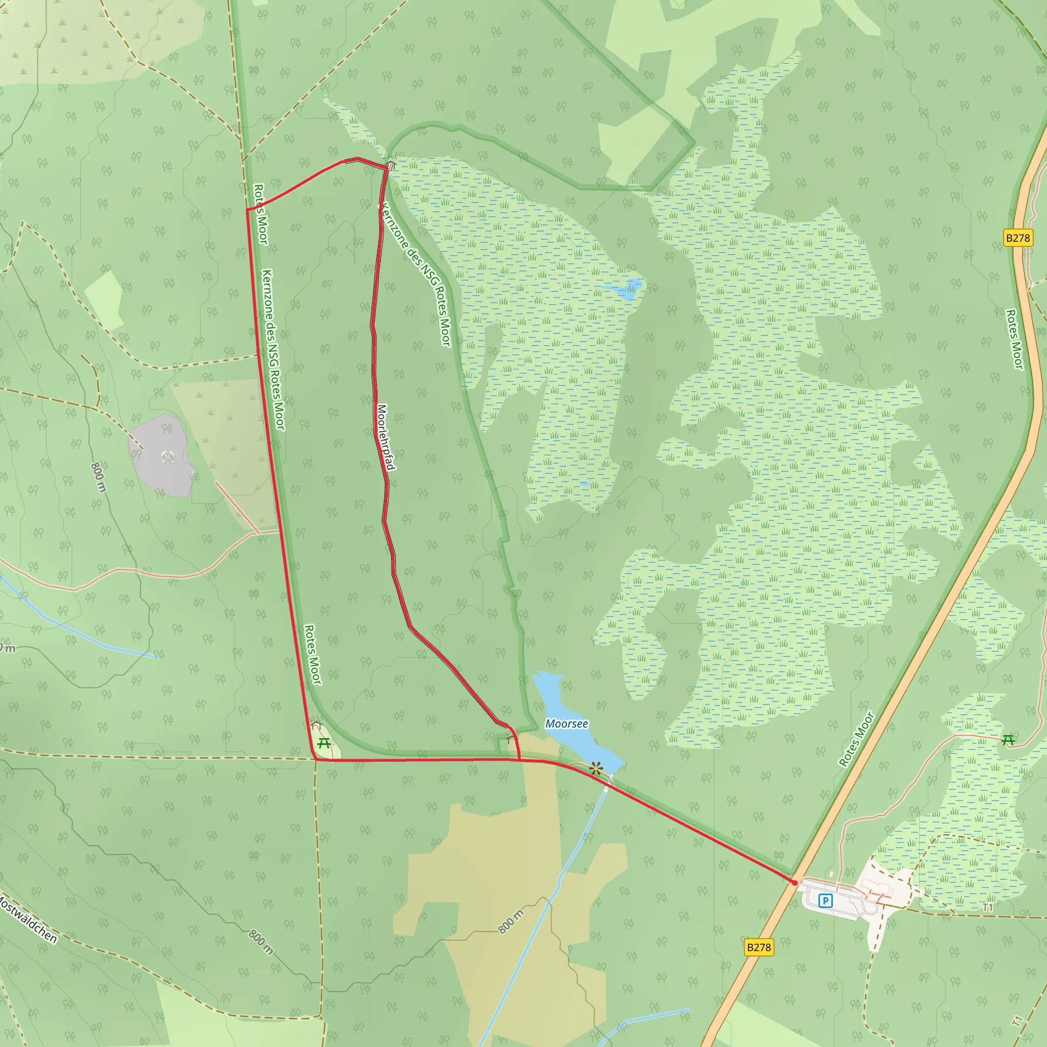 Moorsee and Rotes Moor Loop mobile static map