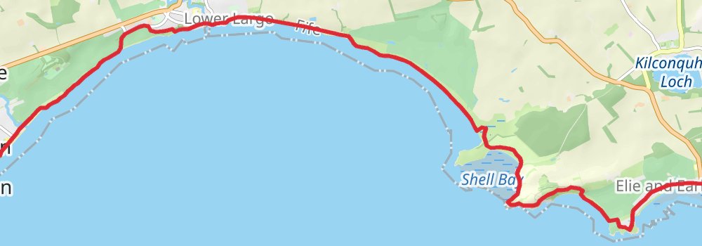 Best of Fife Coastal Path 5-Day Moderate Tour (Hillwalk Tours) stage 2 Map