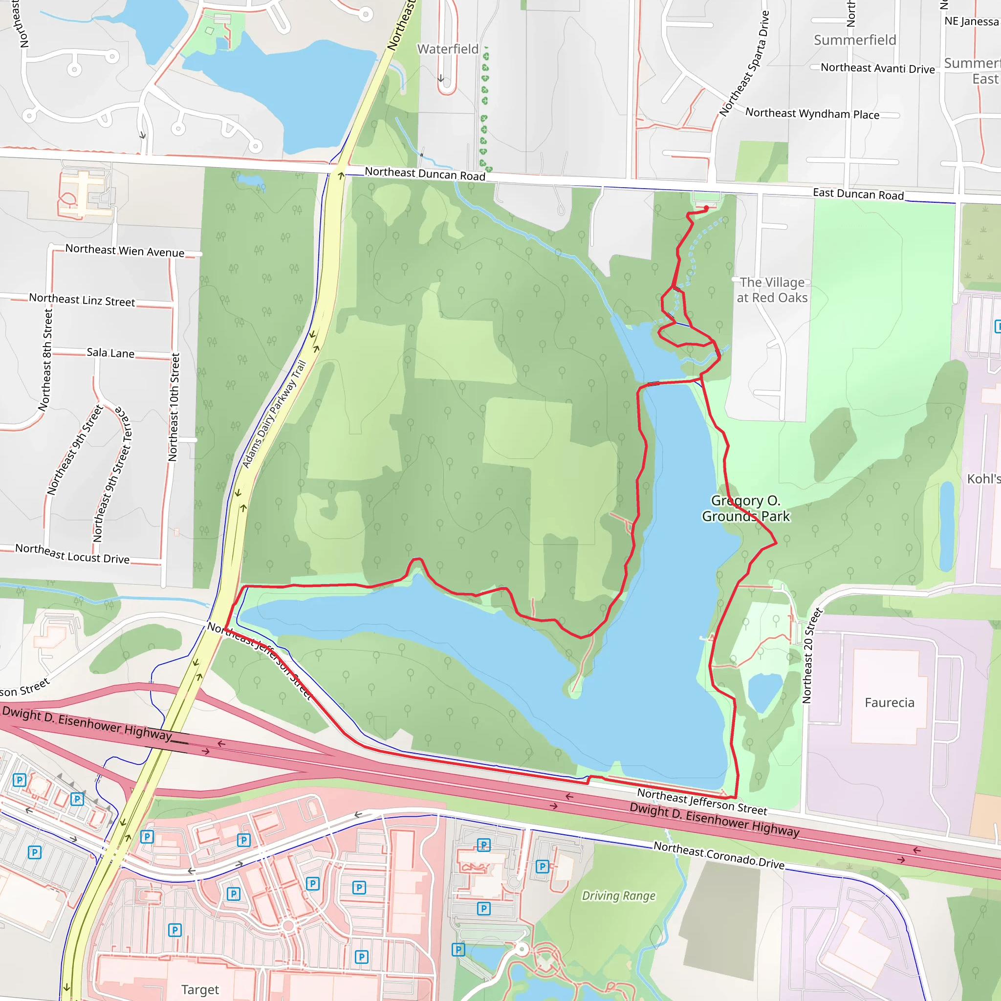 Gregory O Grounds Park Loop mobile static map