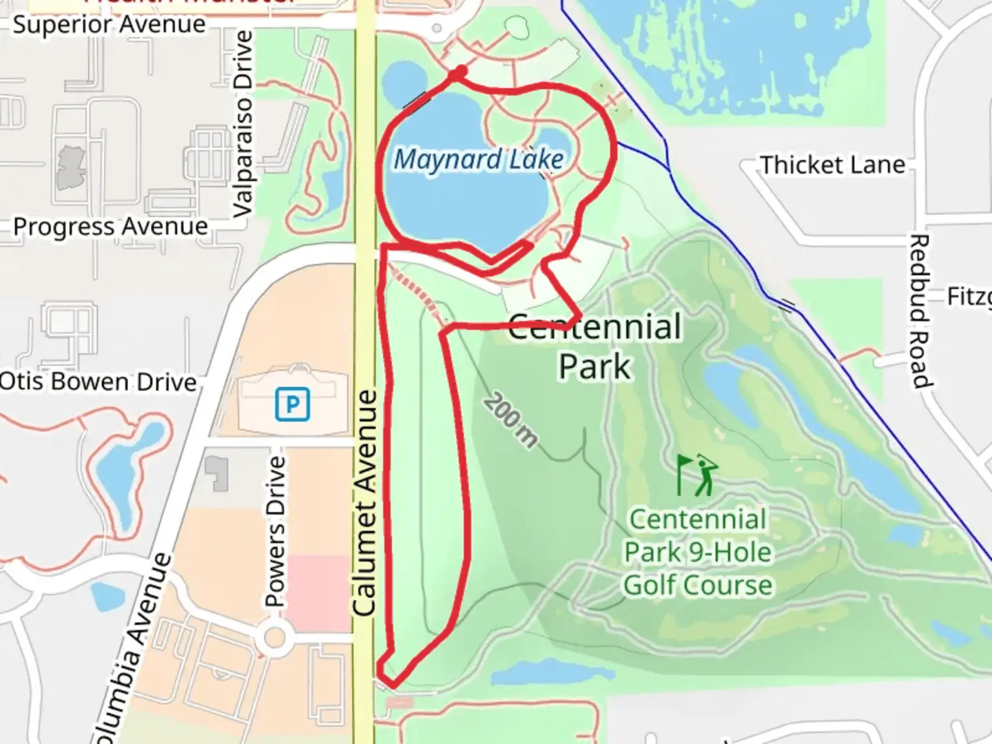 An image depicting the trail Maynard Lake Loop and its surrounding area.