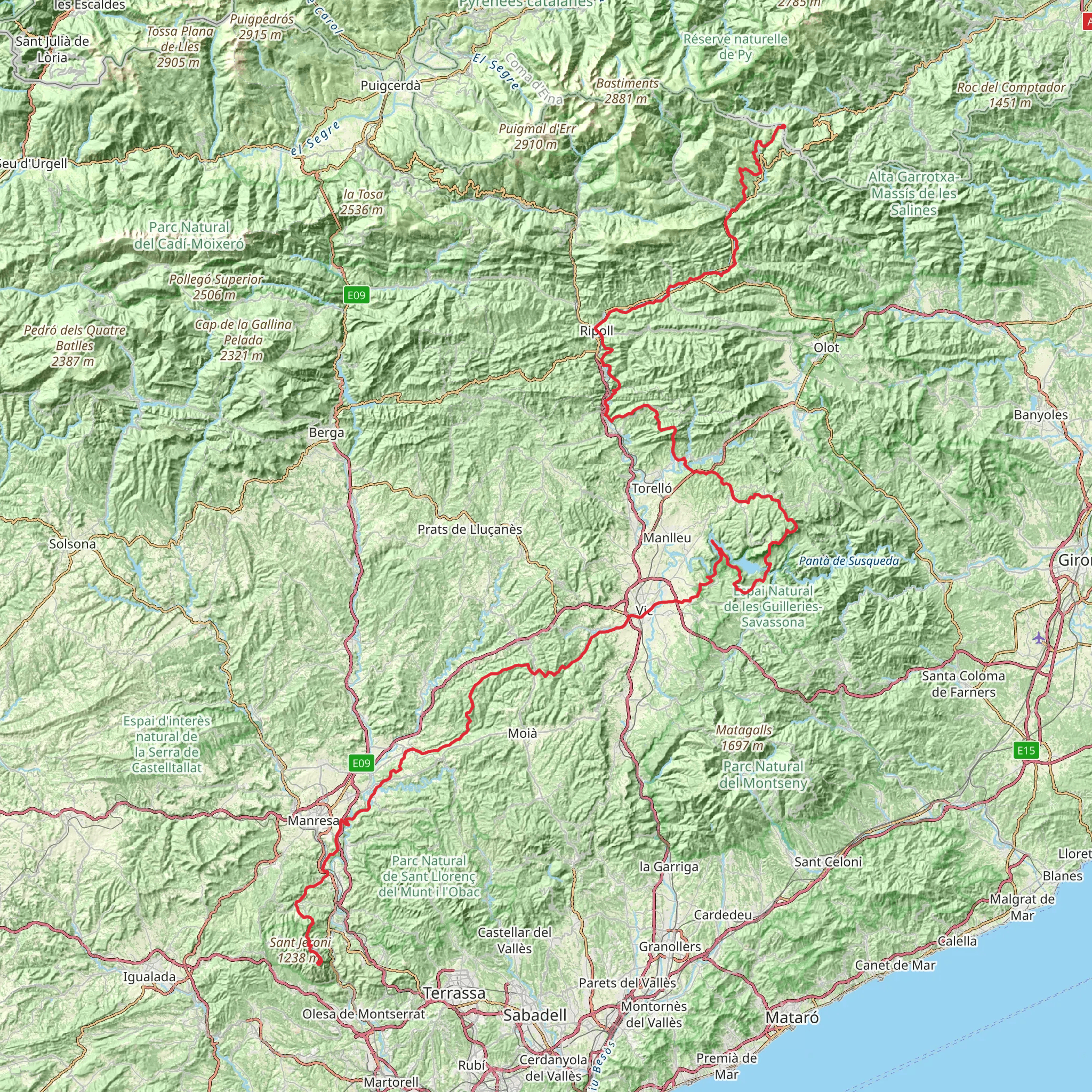 GR 151 Caminos del Obispo y Abad Oliva mobile static map