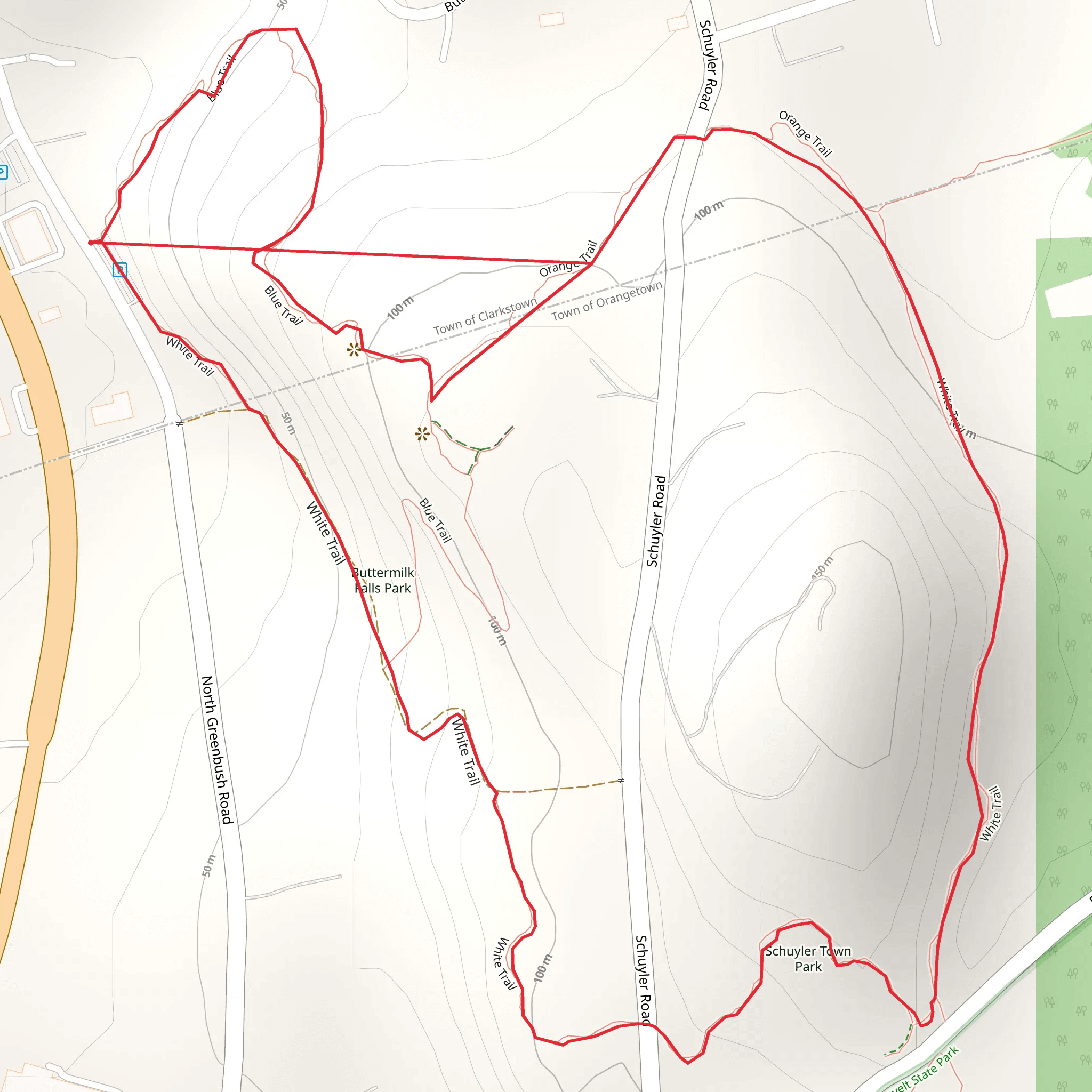 Schuyler Loop Trail mobile static map