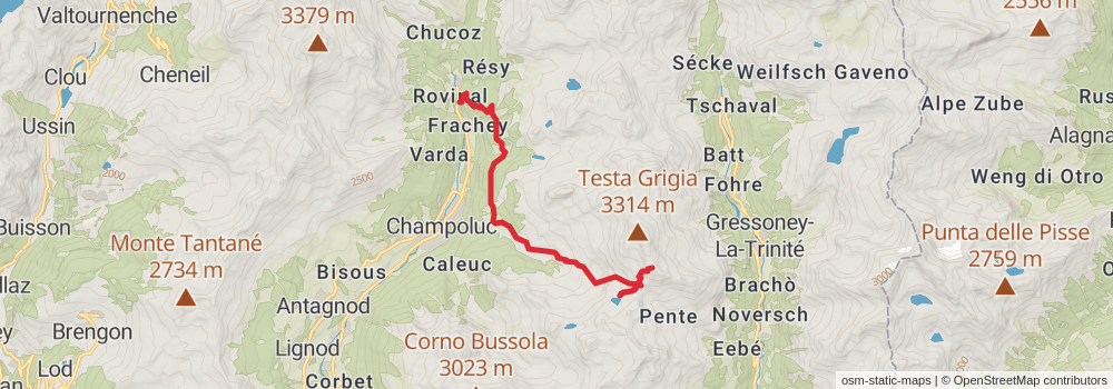 Sentiero Italia - Alps Section stage 129 Map