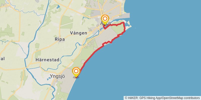 Skåneleden Trail stage 32 Map