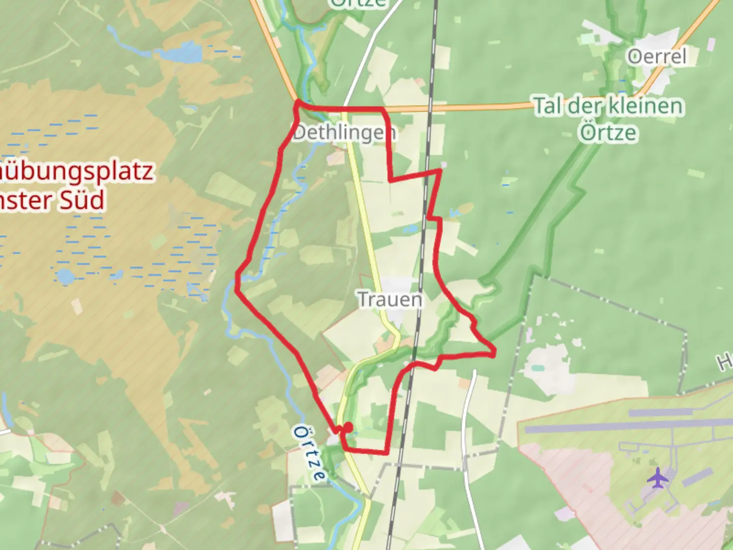 An image depicting the trail Kartoffelweg and its surrounding area.