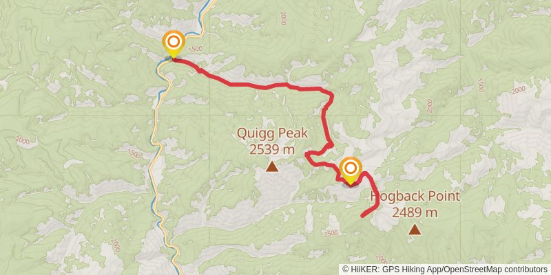 Butte Cabin Creek Trail stage 2 Map
