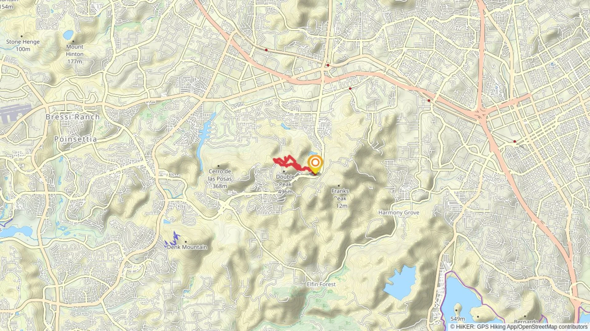 An image depicting the trail Cerro De Las Posas Ridgeline Loop Trail and its surrounding area.