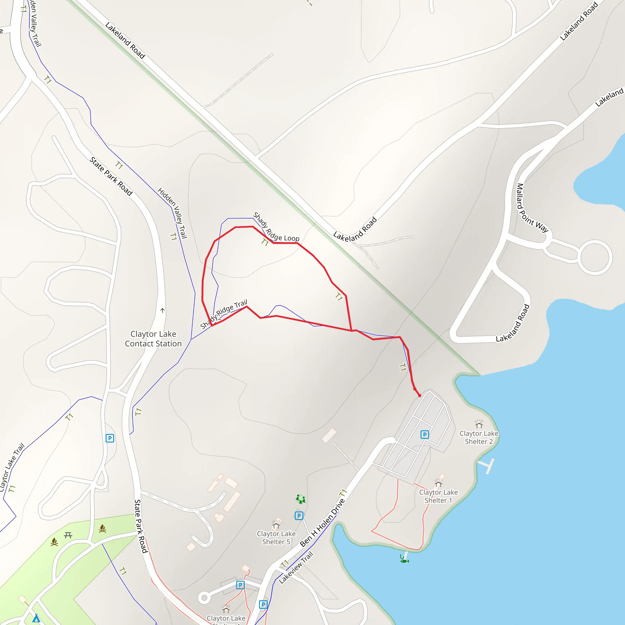Shady Ridge Loop mobile static map