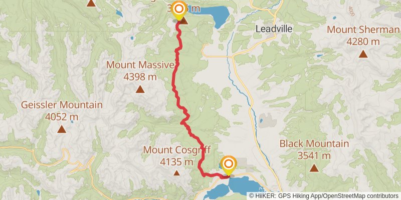Continental Divide Trail stage 15 Map
