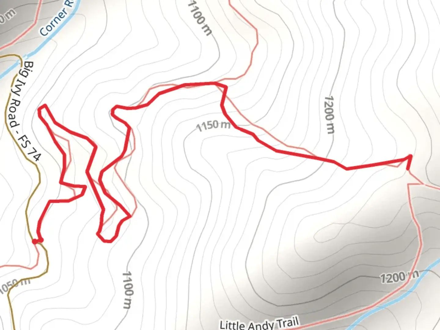 An image depicting the trail Upper Corner Rock Trail and its surrounding area.