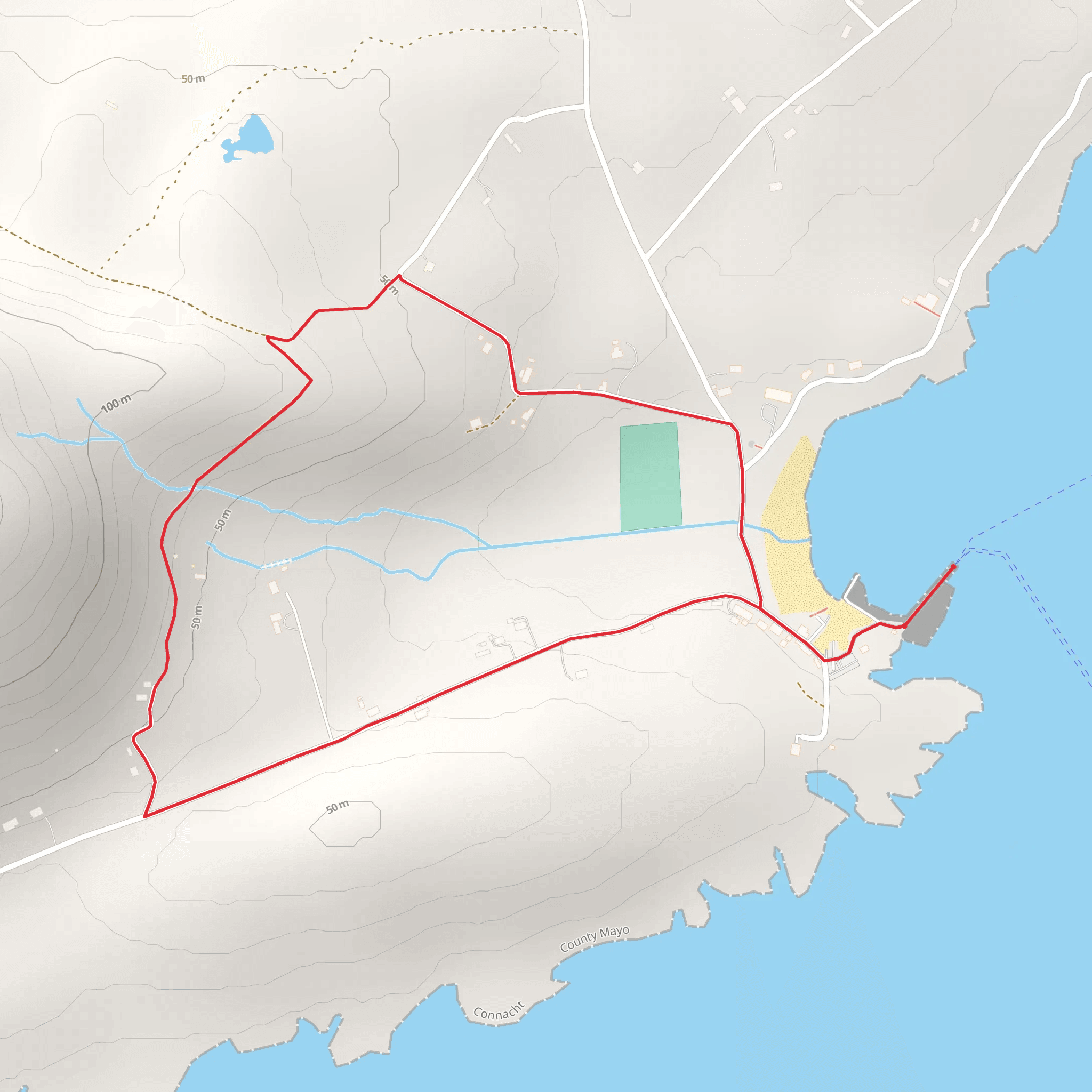 Clare Island - Fawnglass Loop mobile static map