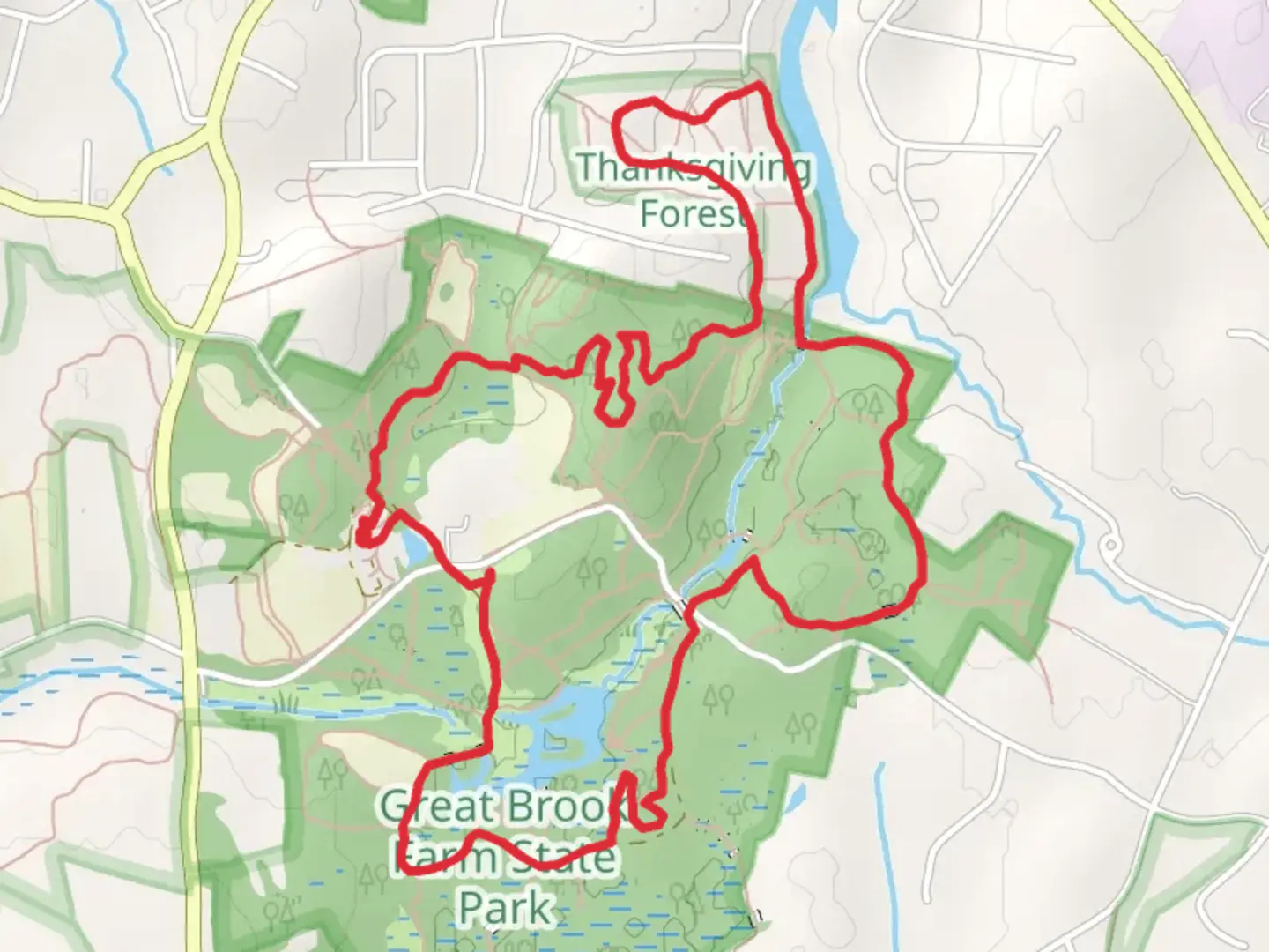 An image depicting the trail Meadow Pond Loop Trail and its surrounding area.