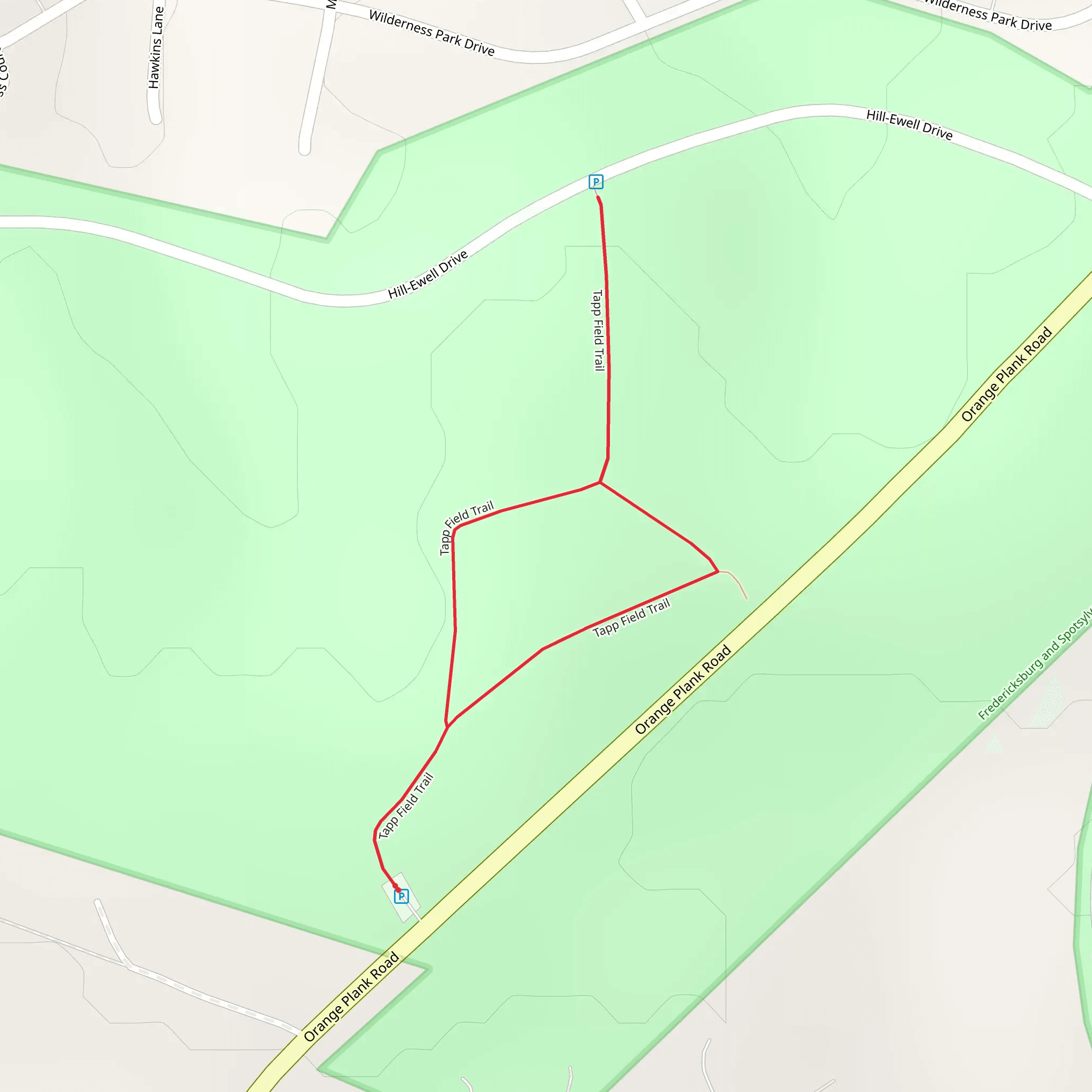 Tapp Field Loop Trail mobile static map