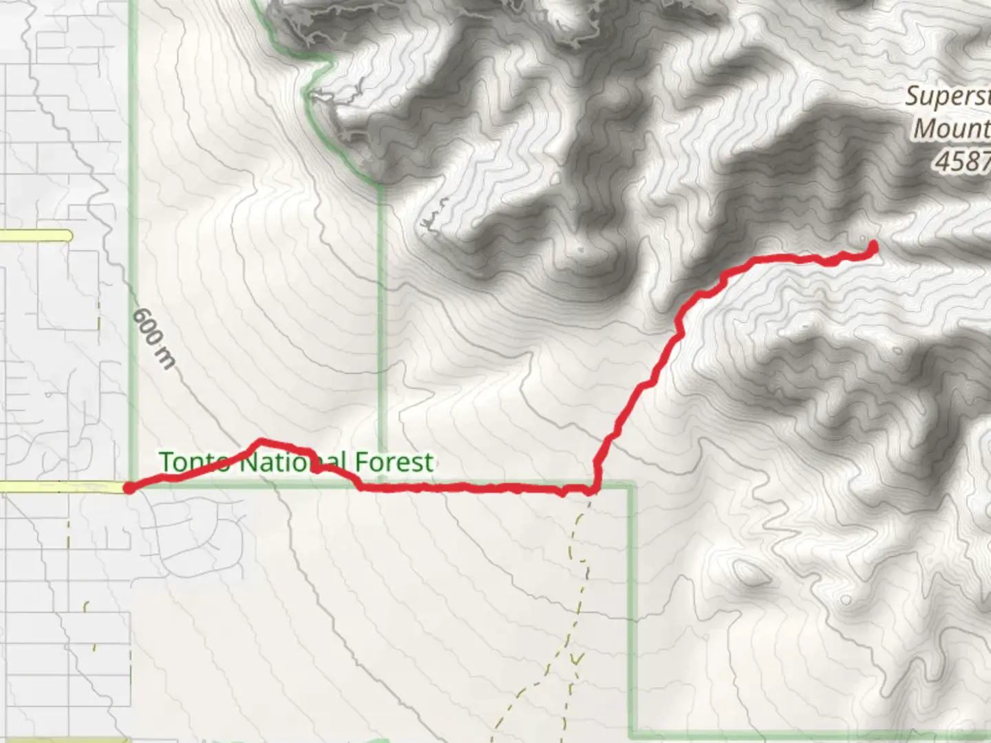An image depicting the trail Jacob's Crosscut and Hog Canyon Trail and its surrounding area.