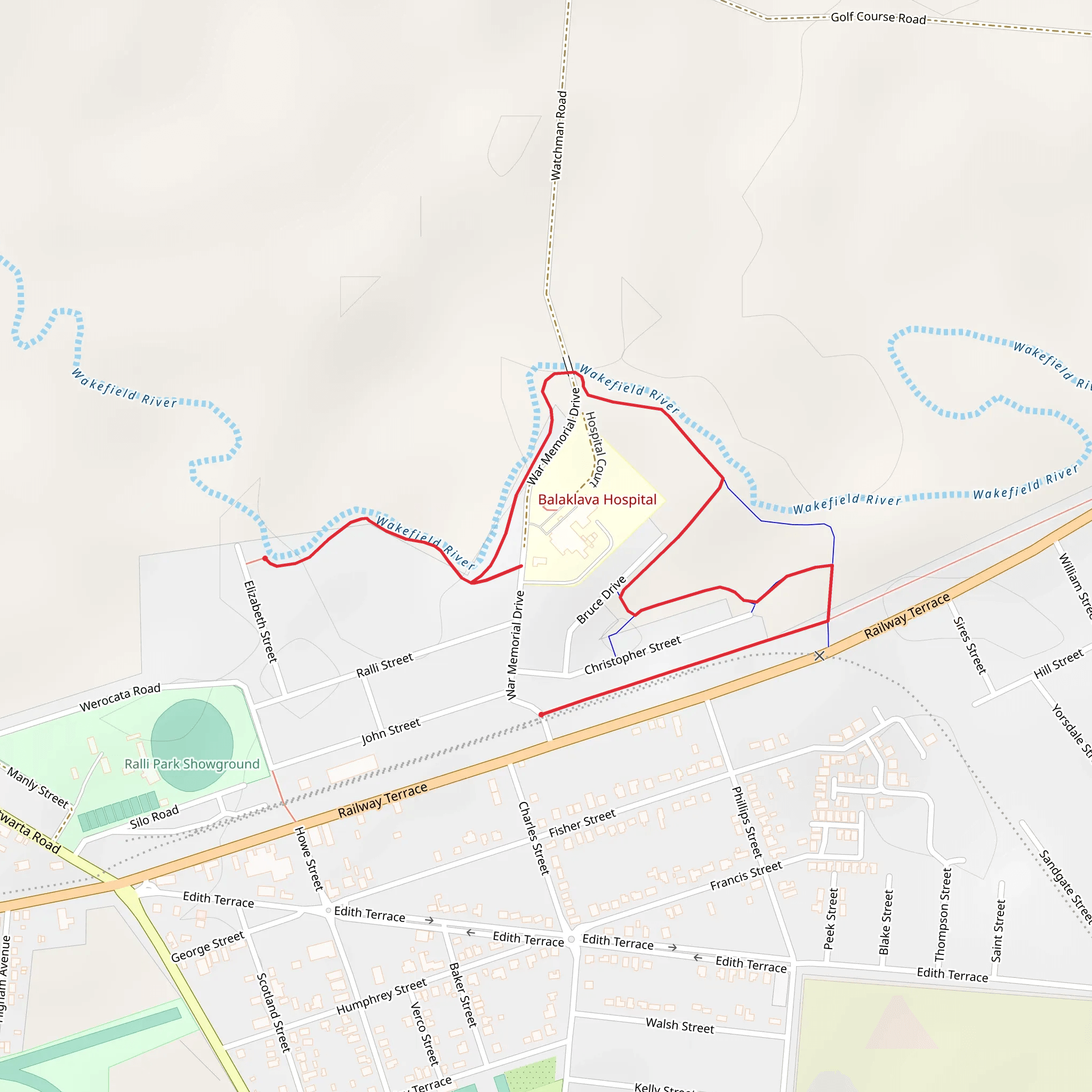 Lions Walking Trail mobile static map