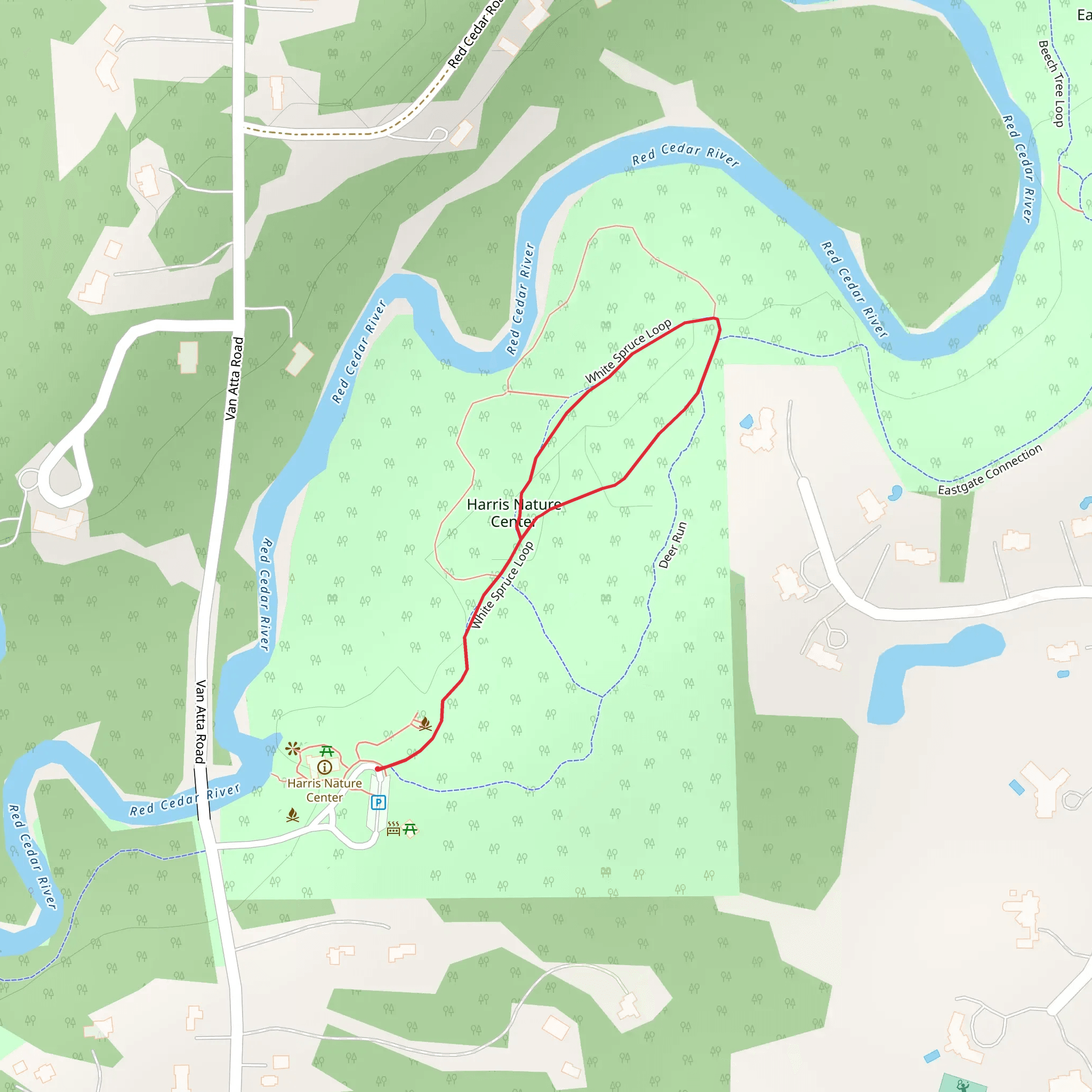 White Spruce Loop mobile static map