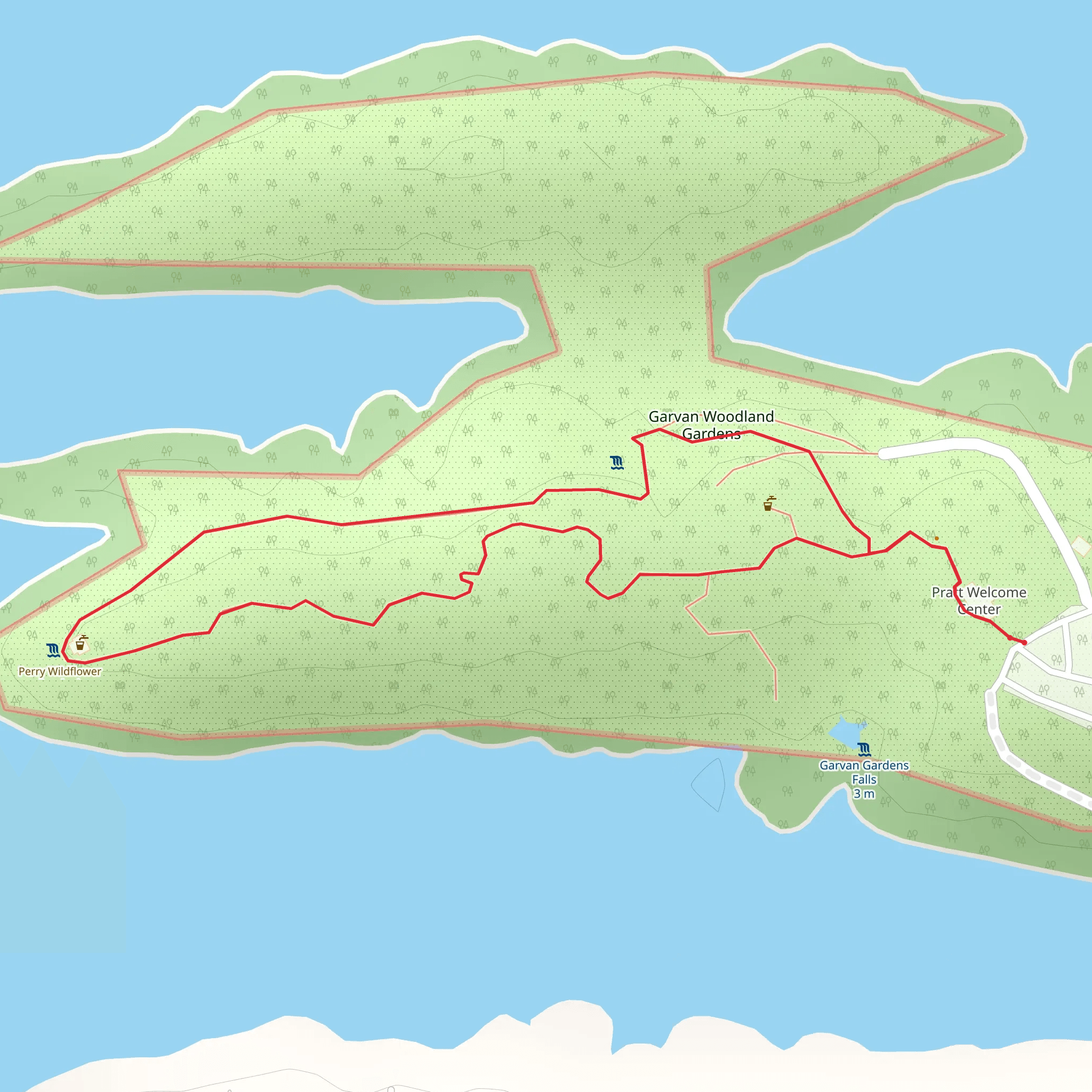 Garvan Woodland Gardens Loop mobile static map