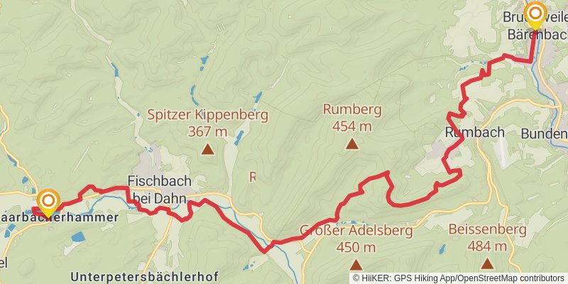 Felsenland Sagenweg stage 5 Map