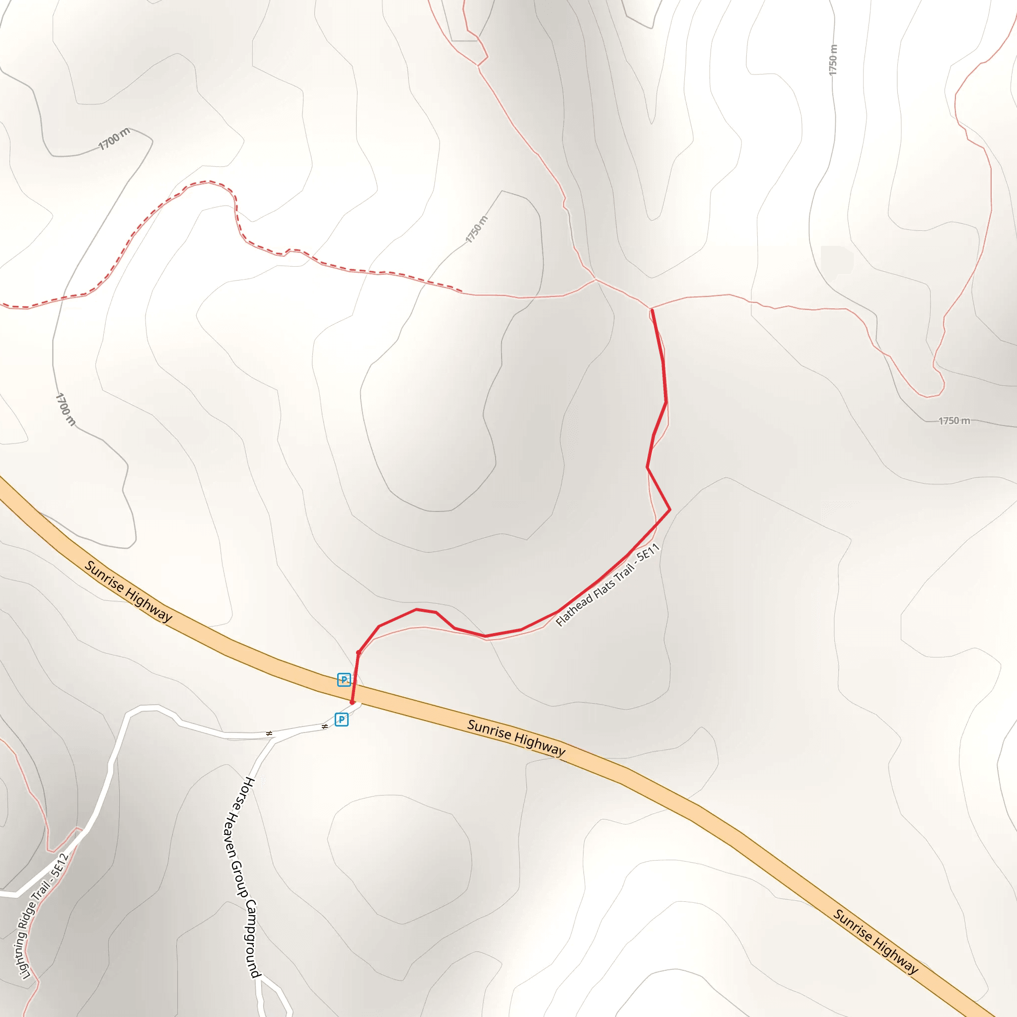 Flathead Flats - PCT Access Trail mobile static map