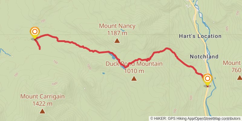 Nancy Pond Trail stage 2 Map