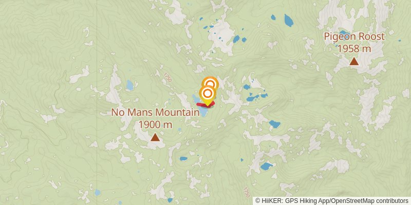 Ukonom Lake, Cuddihy Lakes and Onemile Lake via Stanshaw Trail stage 2 Map
