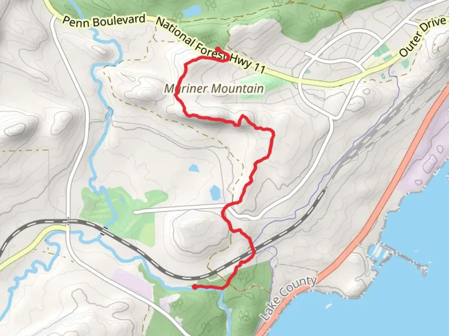 An image depicting the trail South Beaver River via Superior Hiking Trail and NCT and its surrounding area.