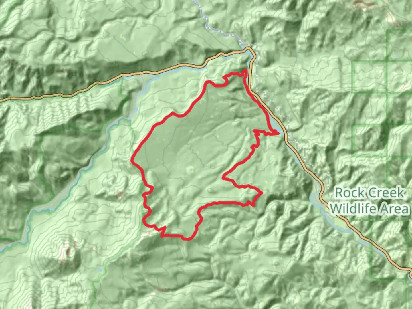 An image depicting the trail Boulder Cave Sno Park, Little Bald Mountain and Naches River Loop Trail and its surrounding area.